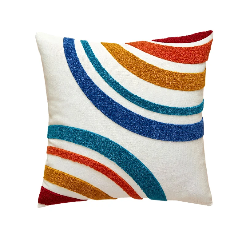 Square Pillows for Modern Home DecorAbstract Rainbow Pillow