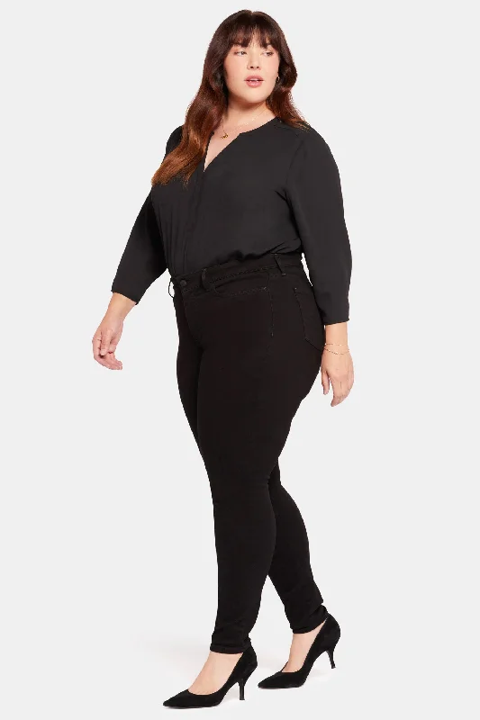 Ami Skinny Jeans In Plus Size - Black