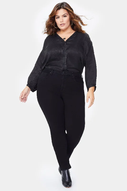 Ami Skinny Jeans In Plus Size - Black