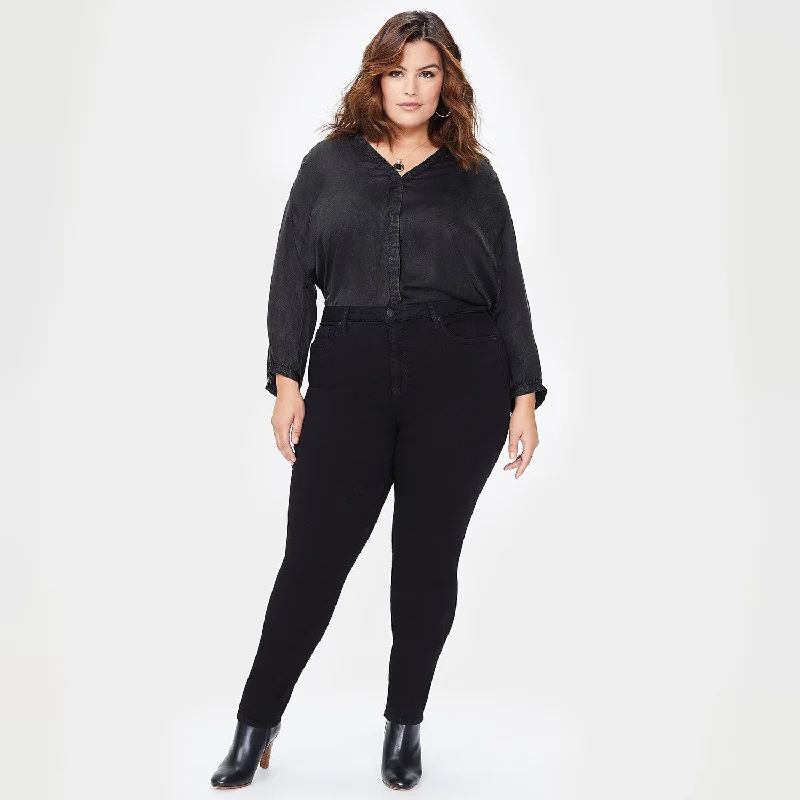 Ami Skinny Jeans In Plus Size - Black