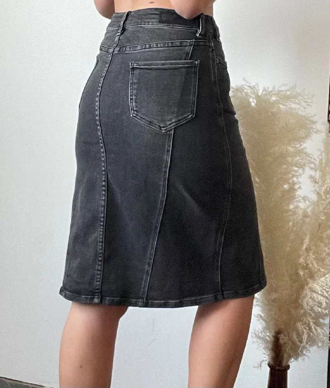 Dusk Split Denim Skirt