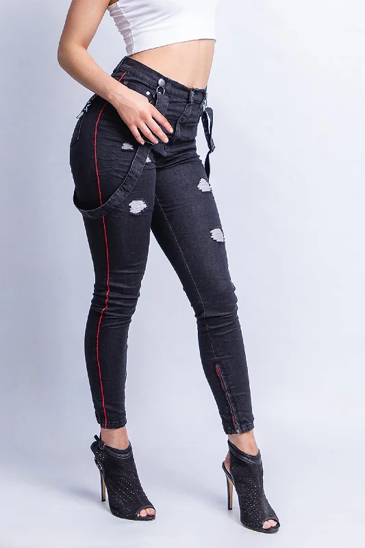 KISHA HIGH-WAIST RED LINE