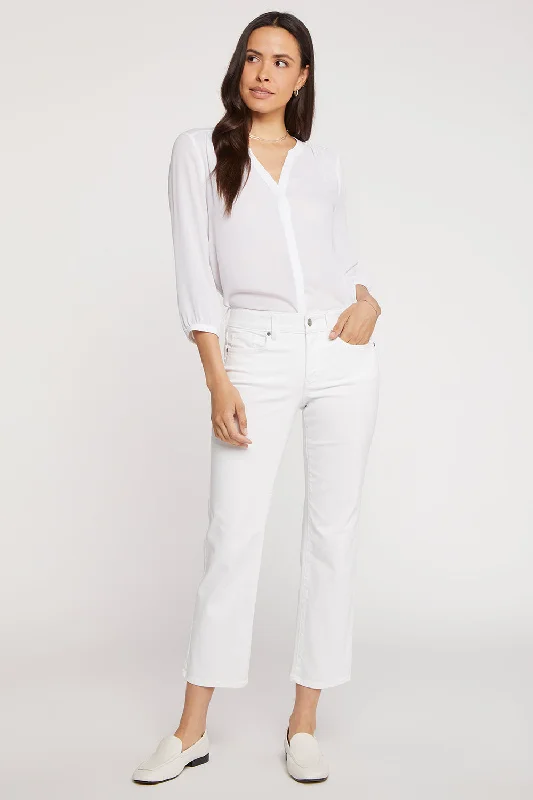 Marilyn Straight Ankle Jeans In Petite - Optic White