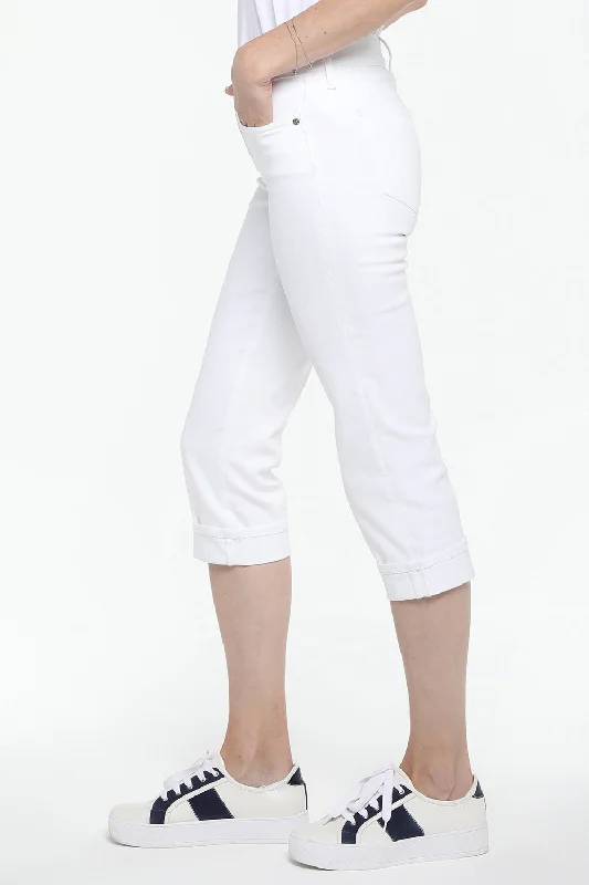 Marilyn Straight Crop Jeans In Petite - Optic White