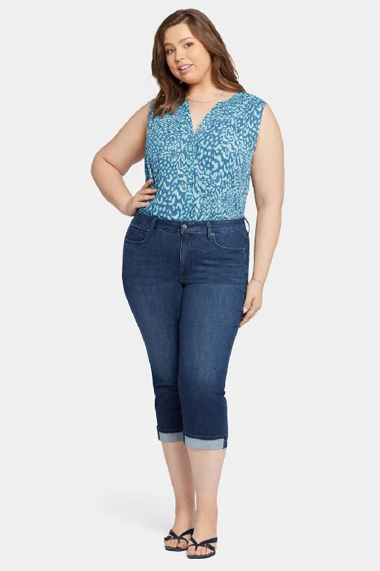 Marilyn Straight Crop Jeans In Plus Size - Inspire