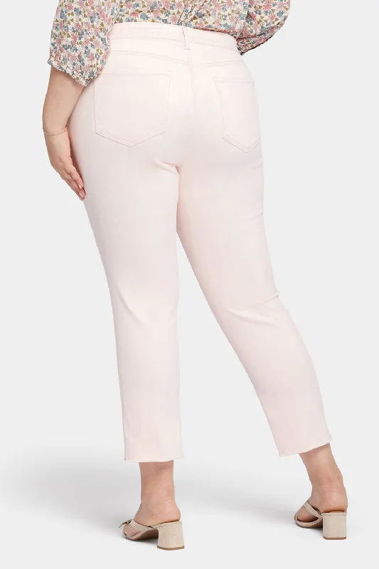 Sheri Slim Ankle Jeans In Plus Size - Carnation