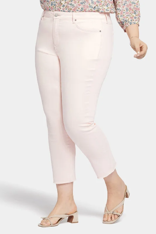 Sheri Slim Ankle Jeans In Plus Size - Carnation