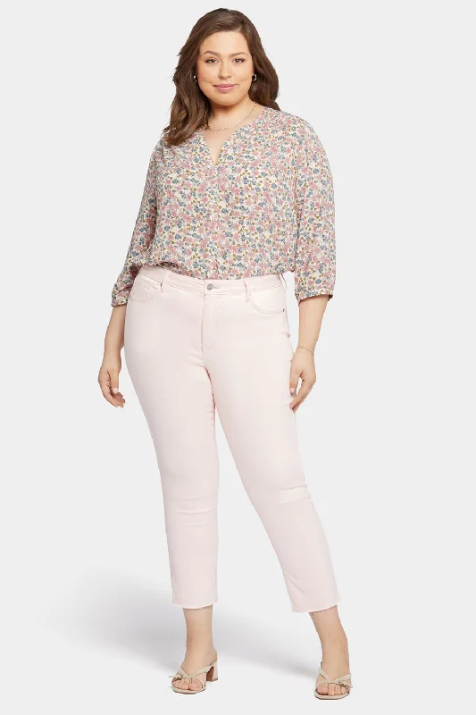 Sheri Slim Ankle Jeans In Plus Size - Carnation