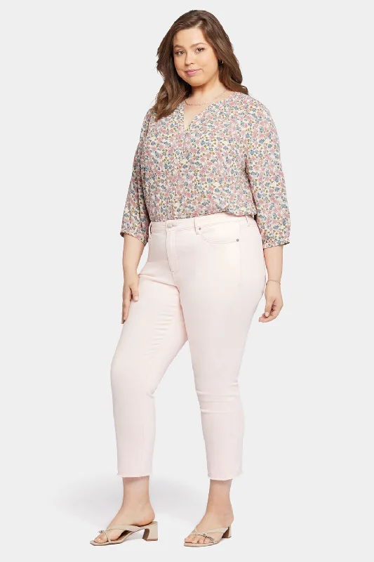 Sheri Slim Ankle Jeans In Plus Size - Carnation