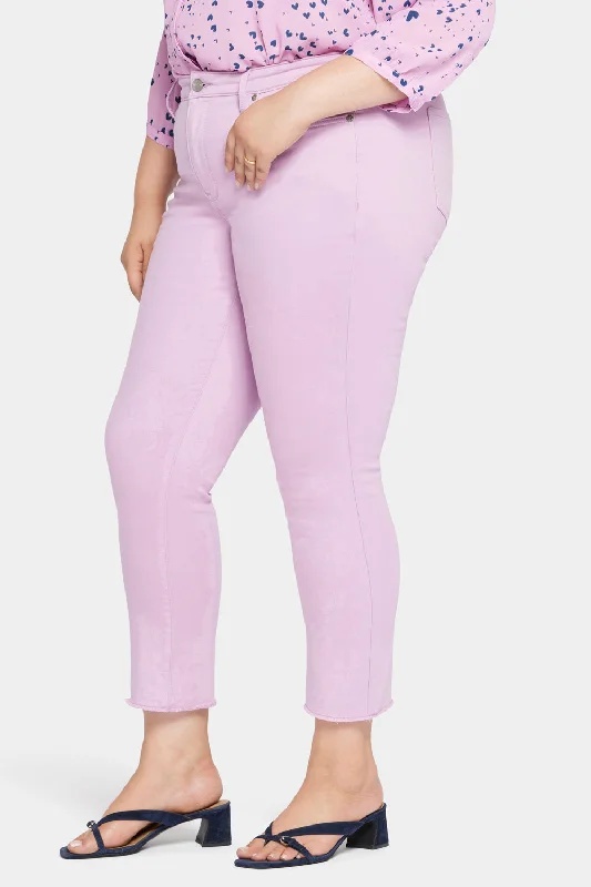 Sheri Slim Ankle Jeans In Plus Size - Mauve Mist