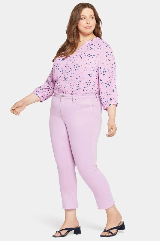 Sheri Slim Ankle Jeans In Plus Size - Mauve Mist