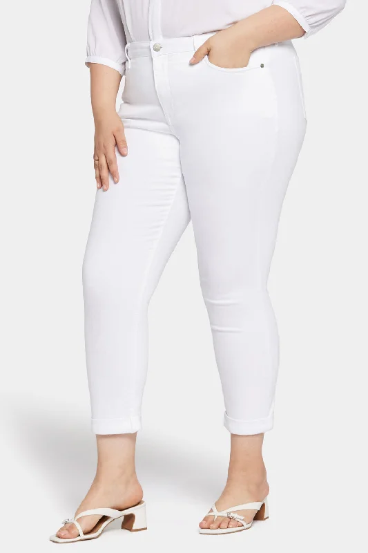 Sheri Slim Ankle Jeans In Plus Size - Optic White