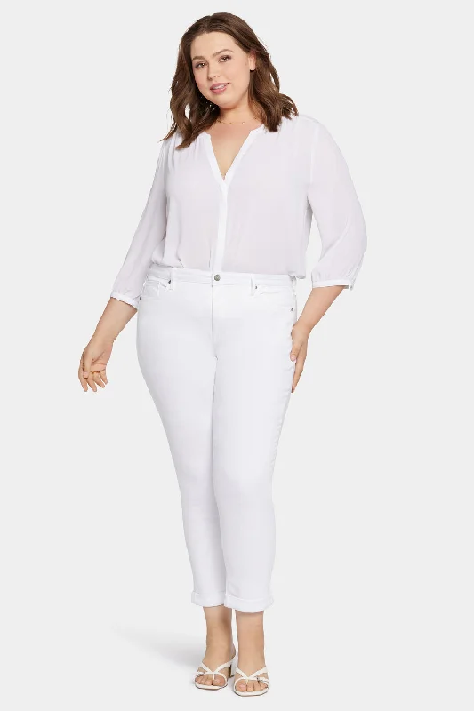 Sheri Slim Ankle Jeans In Plus Size - Optic White