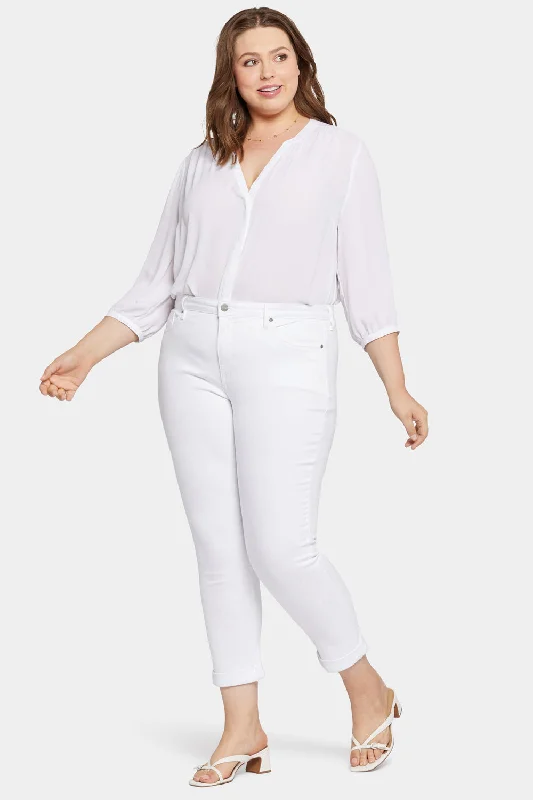 Sheri Slim Ankle Jeans In Plus Size - Optic White