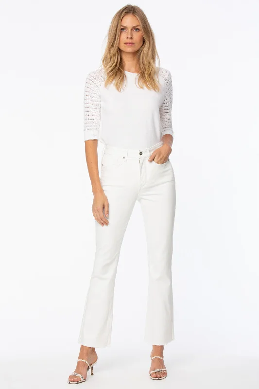 Slim Bootcut Ankle Jeans In Petite - Optic White