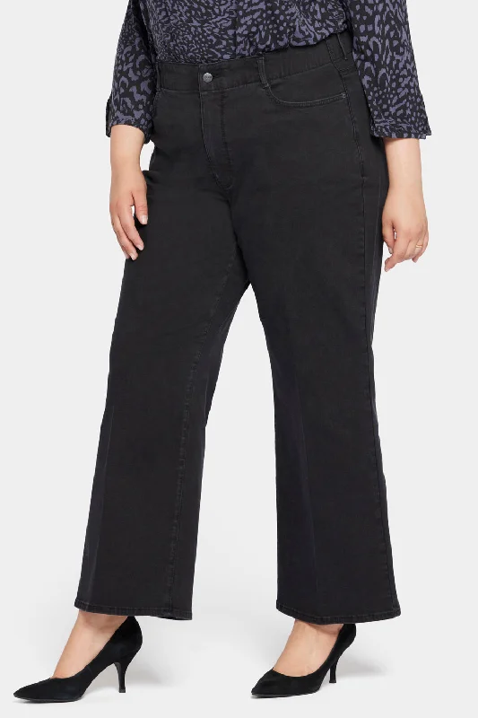 Waist-Match™ Major Wide Leg Jeans In Plus Size - Vintage Black