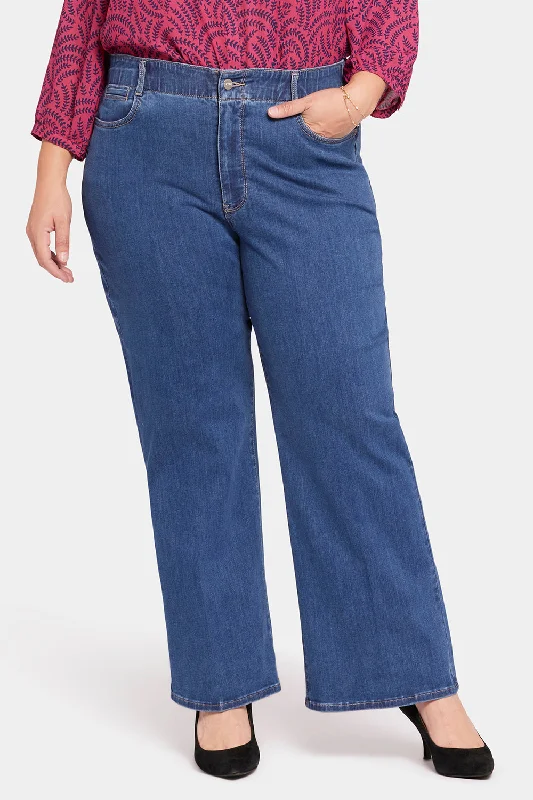 Waist-Match™ Major Wide Leg Jeans In Plus Size - Waterfall