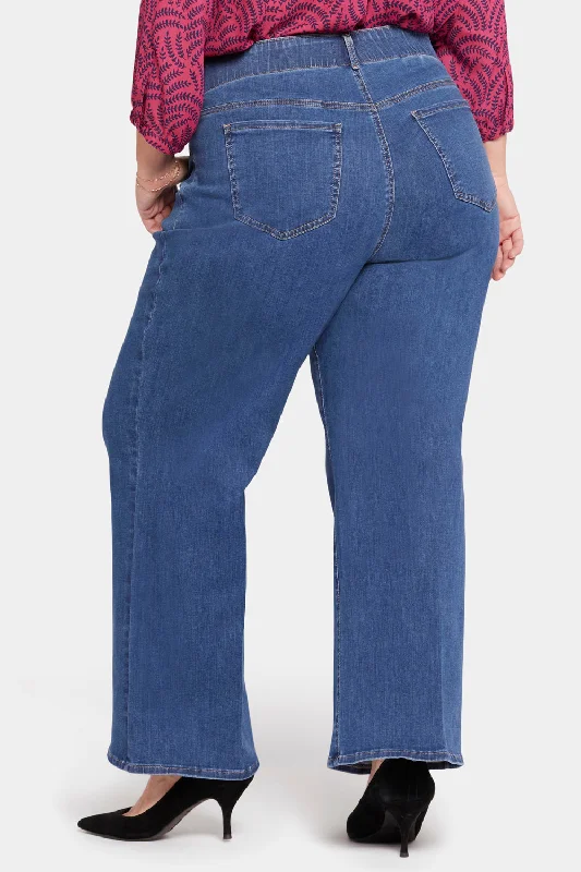 Waist-Match™ Major Wide Leg Jeans In Plus Size - Waterfall