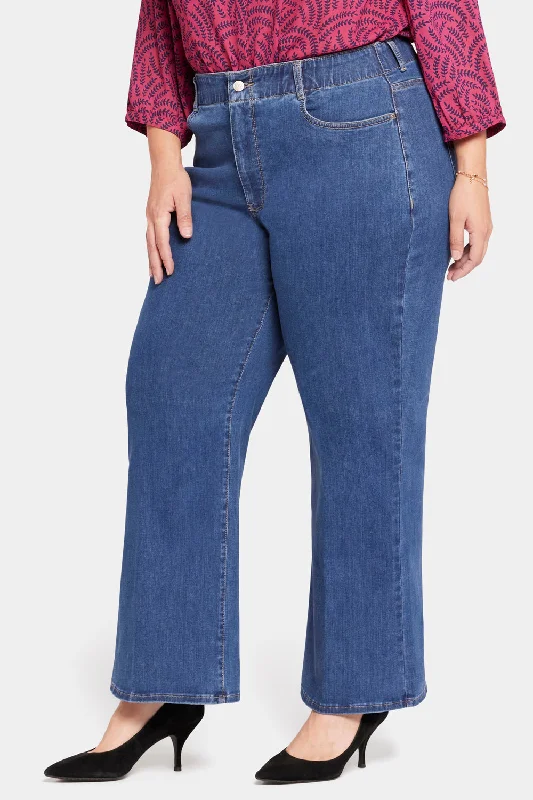 Waist-Match™ Major Wide Leg Jeans In Plus Size - Waterfall