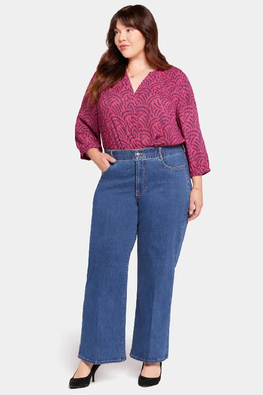 Waist-Match™ Major Wide Leg Jeans In Plus Size - Waterfall