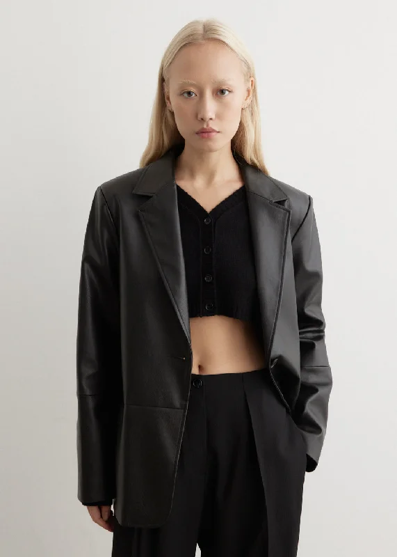 Capture Vegan Leather Blazer