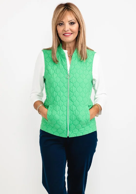 Frank Walder Short Light Gilet, Emerald