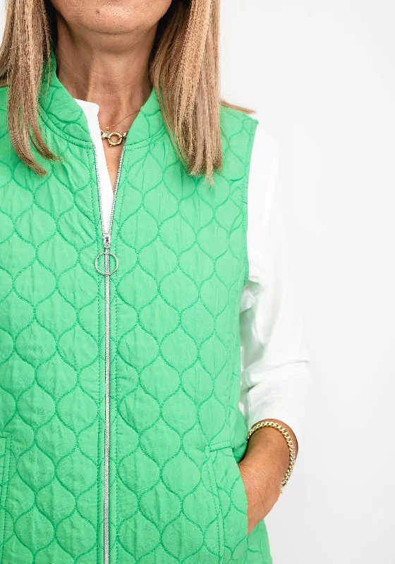 Frank Walder Short Light Gilet, Emerald