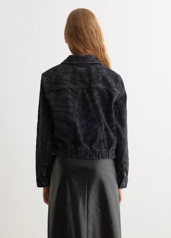 Lazer Denim Bomber Jacket