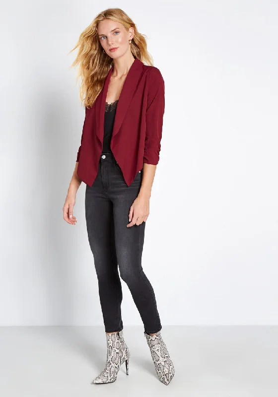 Marketing Maven Draped Blazer