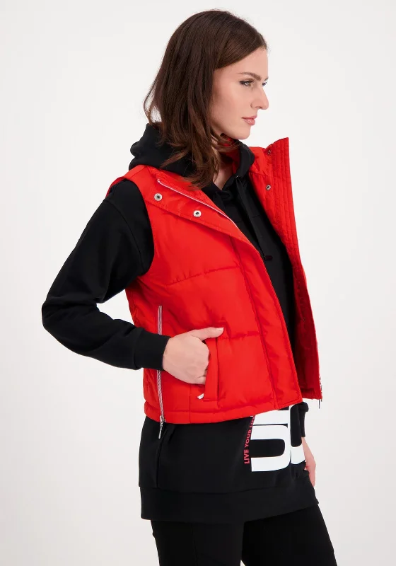 Monari Short Quilted Gilet, Red