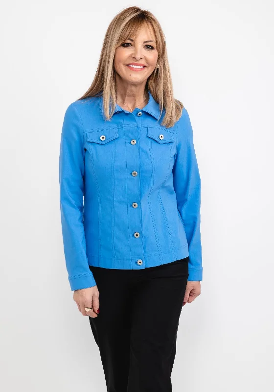 Robell Happy Denim Effect Jacket, Azure Blue