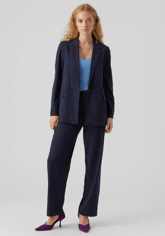 Vero Moda Pinstripe Blazer, Navy Blazer