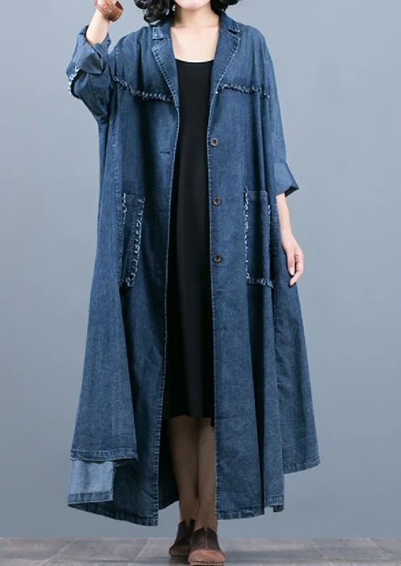 Women Casual Rough Selvage Big Pockets Hooded Coat