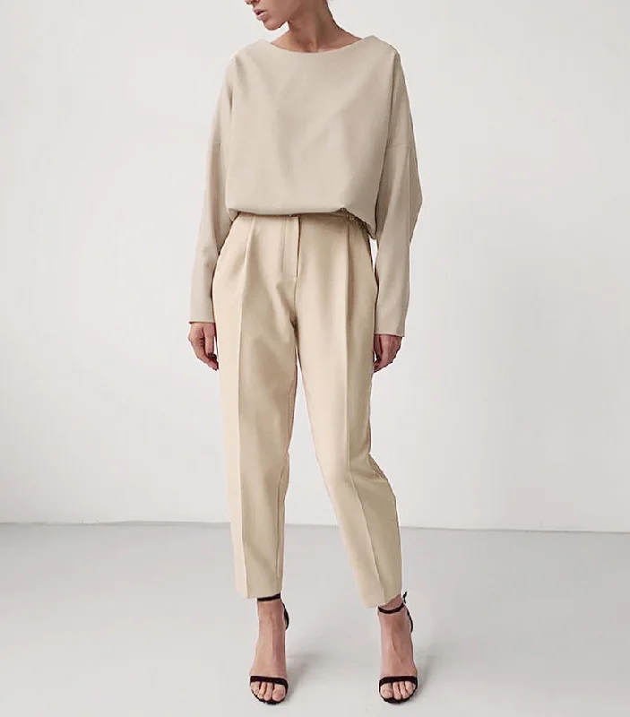 Set-Khaki (Tops&Pants) / S