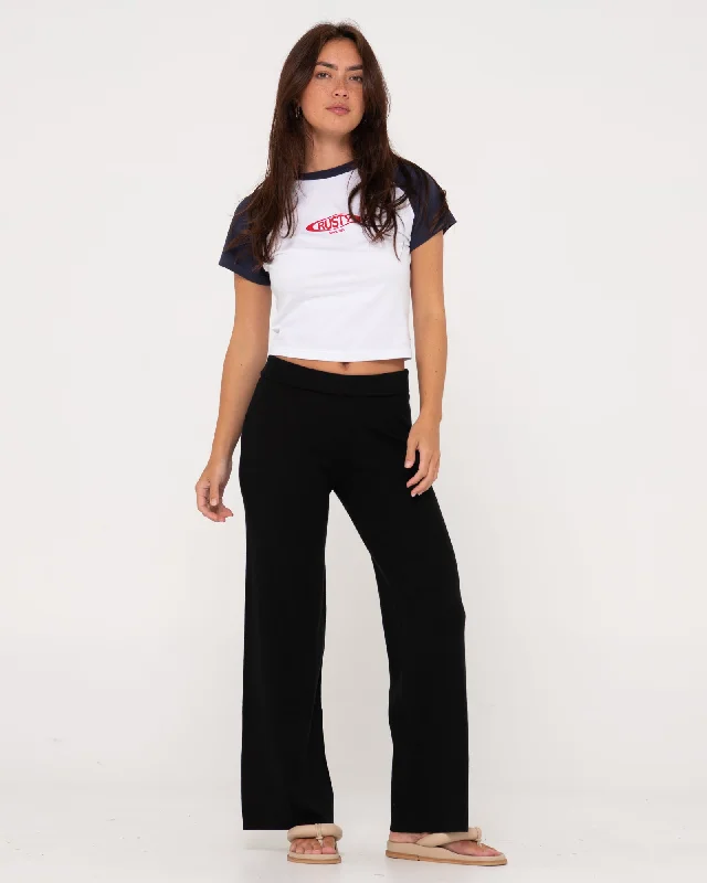 Amelia High Waisted Wide Leg Knit Pant