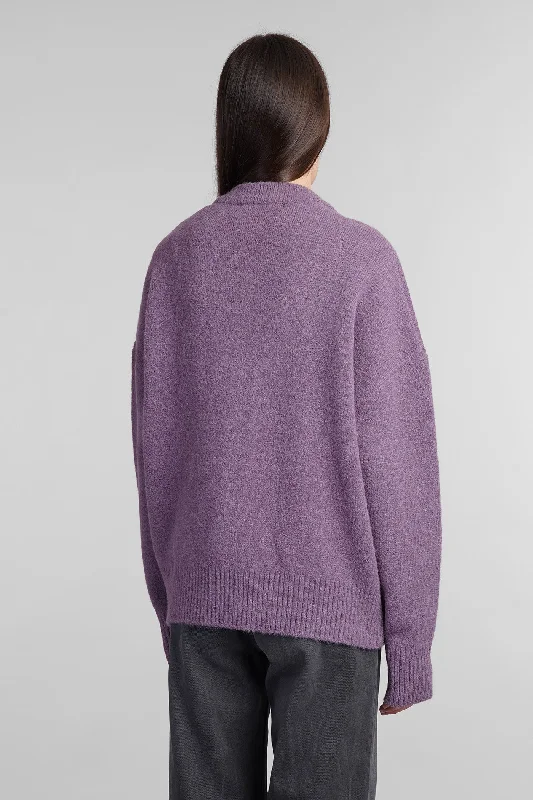 Cardigan in Viola wool