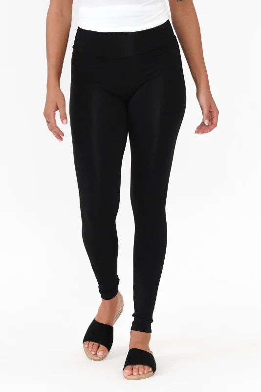 Carly Black Bamboo Leggings