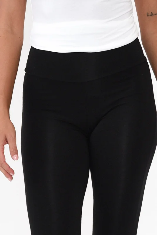 Carly Black Bamboo Leggings