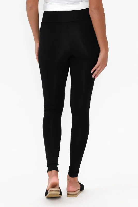 Carly Black Bamboo Leggings