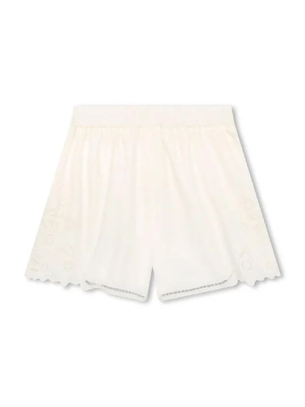 Shorts in white cotton