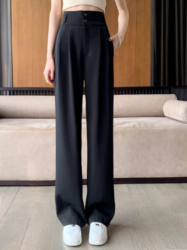 Slimming High-Waist High-End Wide-Leg Suit Pants