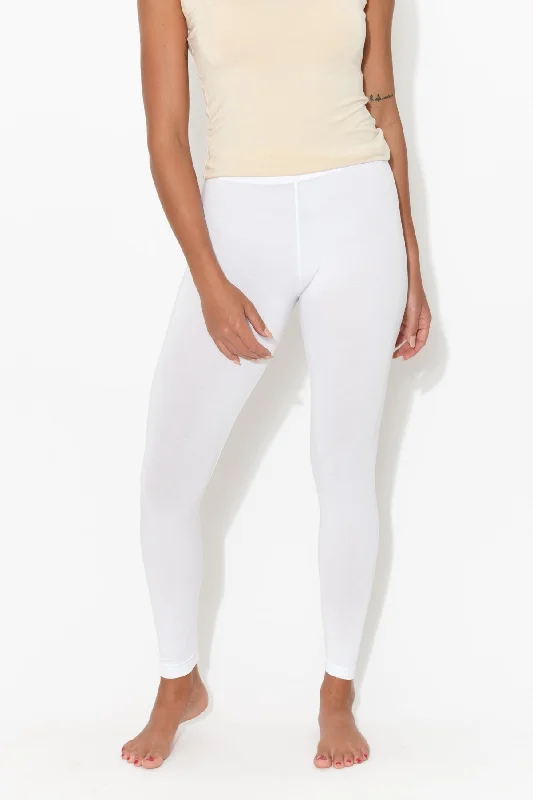 White Micro Modal 7/8 Leggings