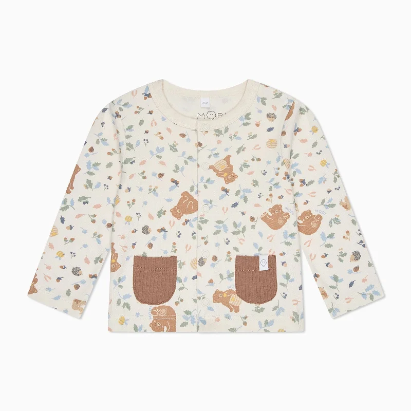 Bear Print Cardigan