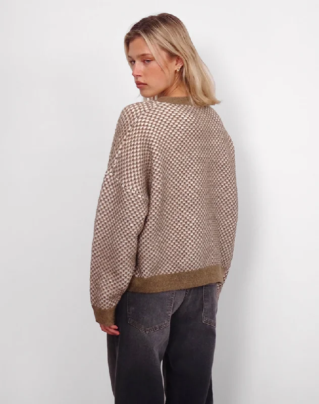 Danov Cardi in Brown Gingham