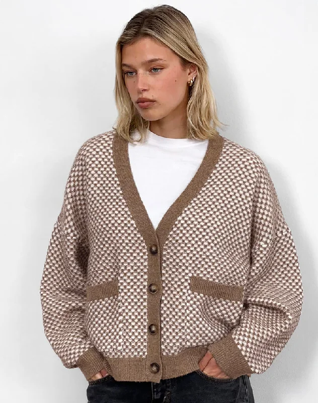 Danov Cardi in Brown Gingham