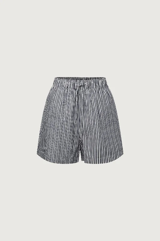 COTTON POPLIN STRIPED SHORT