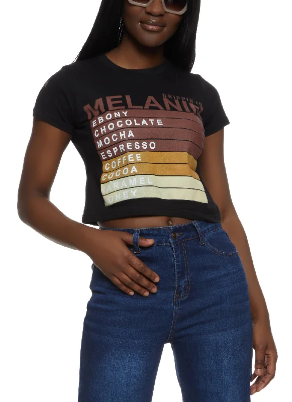 Drippin In Melanin Cropped Graphic Tee