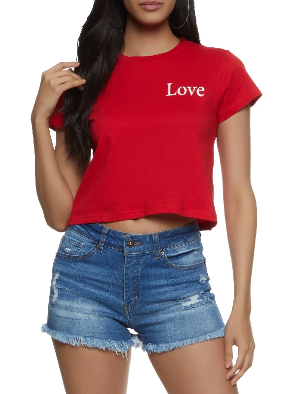 Love Cropped T Shirt