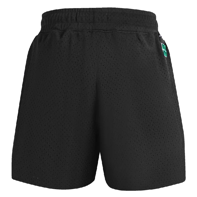 NBA BOSTON CELTICS SCRIPT TAIL WOMEN'S MESH SHORT (BLACK)