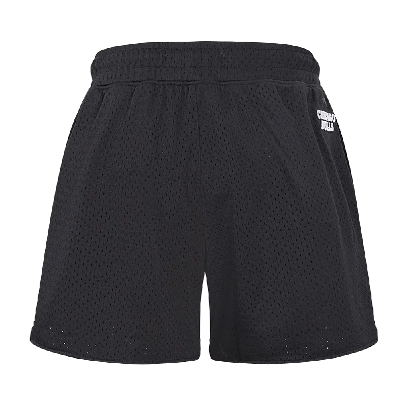 NBA CHICAGO BULLS SCRIPT TAIL WOMEN'S MESH SHORT (BLACK)